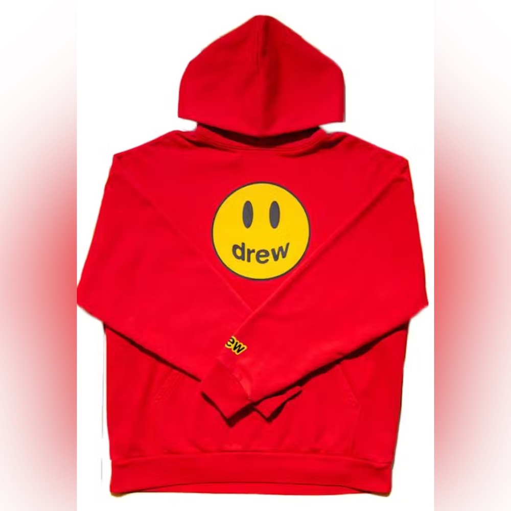 Red DREW hoodie Slightly worn, size M